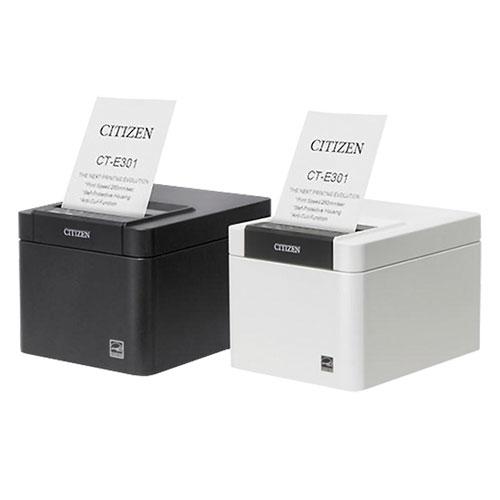 CT-E301, USB, 8 Punkte/mm (203dpi), Cutter, weiß