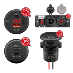 Comount Anschlusskabel für USB Einbaucharger - inkl. 10A Sicherung, 2 m Kabellänge, offenes Ende