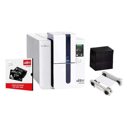 Evolis Edikio Duplex, beidseitig, 12 Punkte/mm (300dpi), USB, Ethernet, Kit (USB)