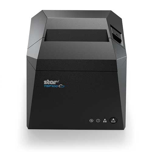 Star TSP143IV-UE SK, Linerless, CloudPRNT, 8 Punkte/mm (203dpi), Cutter, linerless, LTS, USB, Ethern